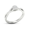Thumbnail Image 2 of Multi-Diamond Circle Promise Ring 1/6 ct tw Sterling Silver