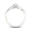 Thumbnail Image 4 of Multi-Diamond Circle Promise Ring 1/6 ct tw Sterling Silver