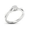 Thumbnail Image 2 of Multi-Diamond Heart Twist Promise Ring 1/6 ct tw Sterling Silver