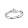Thumbnail Image 1 of Multi-Diamond Teardrop Twist Promise Ring 1/6 ct tw Sterling Silver