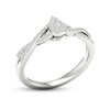 Thumbnail Image 2 of Multi-Diamond Teardrop Twist Promise Ring 1/6 ct tw Sterling Silver