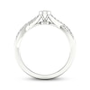 Thumbnail Image 4 of Multi-Diamond Teardrop Twist Promise Ring 1/6 ct tw Sterling Silver