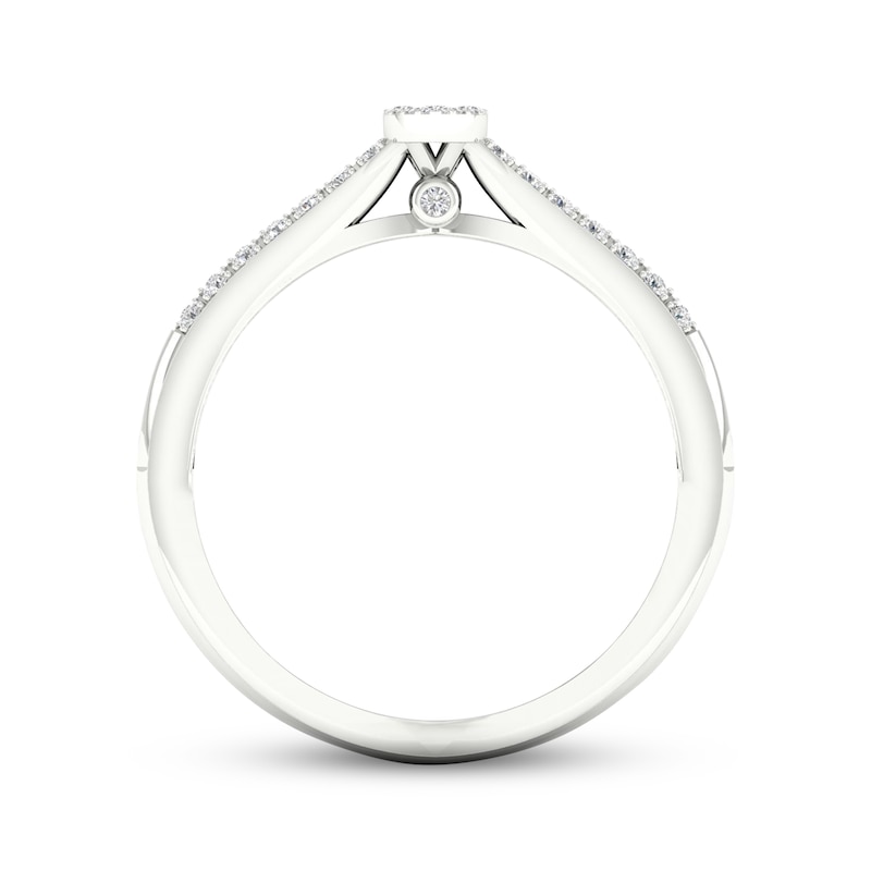 Main Image 4 of Multi-Diamond Marquise Promise Ring 1/6 ct tw Sterling Silver