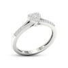 Thumbnail Image 2 of Multi-Diamond Heart Split Shank Promise Ring 1/6 ct tw Sterling Silver