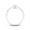 Thumbnail Image 4 of Multi-Diamond Heart Split Shank Promise Ring 1/6 ct tw Sterling Silver