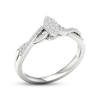 Thumbnail Image 2 of Multi-Diamond Marquise Twist Promise Ring 1/6 ct tw Sterling Silver