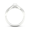 Thumbnail Image 4 of Multi-Diamond Marquise Twist Promise Ring 1/6 ct tw Sterling Silver