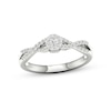 Thumbnail Image 1 of Multi-Diamond Circle Twist Promise Ring 1/6 ct tw Sterling Silver