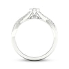 Thumbnail Image 4 of Multi-Diamond Circle Twist Promise Ring 1/6 ct tw Sterling Silver