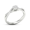 Thumbnail Image 2 of Multi-Diamond Heart Twist Promise Ring 1/6 ct tw Sterling Silver