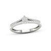 Thumbnail Image 1 of Multi-Diamond Teardrop Promise Ring 1/6 ct tw Sterling Silver