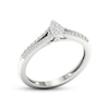 Thumbnail Image 1 of Multi-Diamond Center Pear Promise Ring 1/6 ct tw Round-cut Sterling Silver