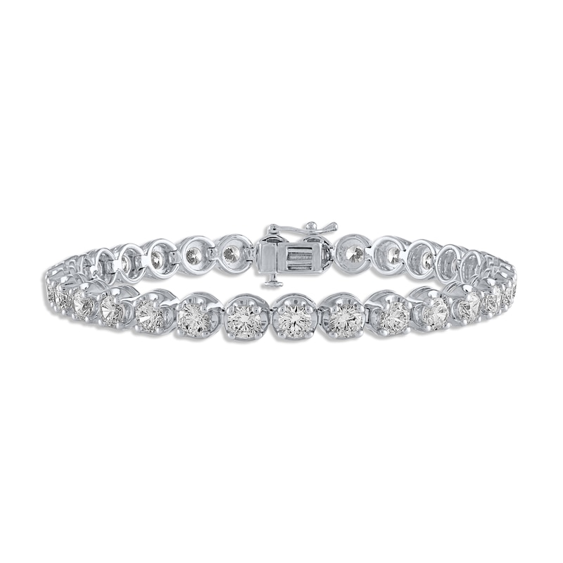 Lab-Created Diamonds by KAY Line Bracelet 10 ct tw 14K White Gold 7"