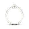 Thumbnail Image 4 of Multi-Diamond Oval Promise Ring 1/6 ct tw Sterling Silver