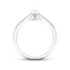 Thumbnail Image 3 of Multi-Diamond Center Oval Promise Ring 1/6 ct tw Round-cut Sterling Silver