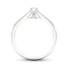 Thumbnail Image 4 of Multi-Diamond Cushion Promise Ring 1/6 ct tw Sterling Silver