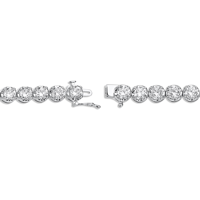 Lab-Created Diamonds by KAY Line Bracelet 12 ct tw 14K White Gold 7"