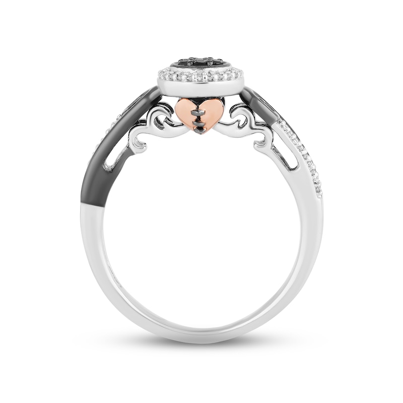 Disney Treasures The Nightmare Before Christmas Diamond Ring 1/6 ct tw Sterling Silver & 10K Rose Gold