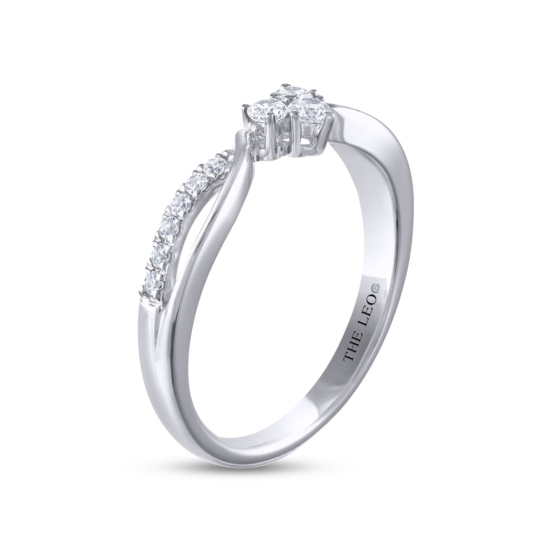 THE LEO Diamond Anniversary Band 1/5 ct tw Round-cut 14K White Gold