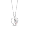 Thumbnail Image 0 of Hallmark Diamonds Mother of Pearl Angel Necklace 1/8 ct tw Sterling Silver 18"