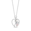 Thumbnail Image 1 of Hallmark Diamonds Mother of Pearl Angel Necklace 1/8 ct tw Sterling Silver 18&quot;