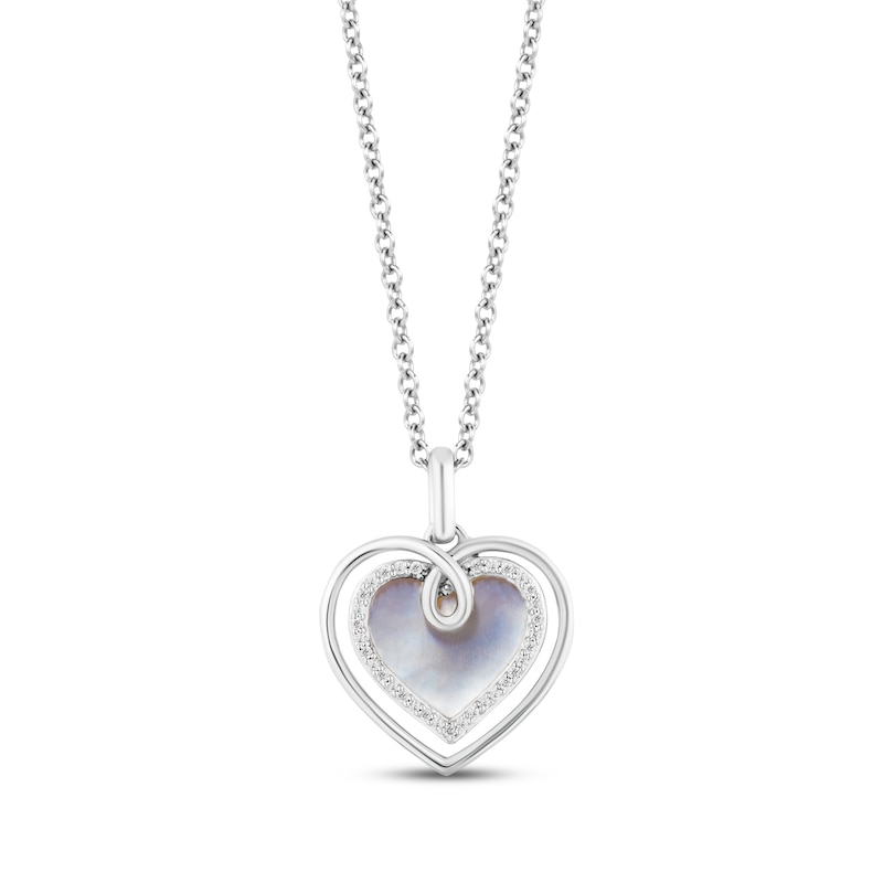 Hallmark Diamonds Heart Necklace 1/15 ct tw Sterling Silver 18