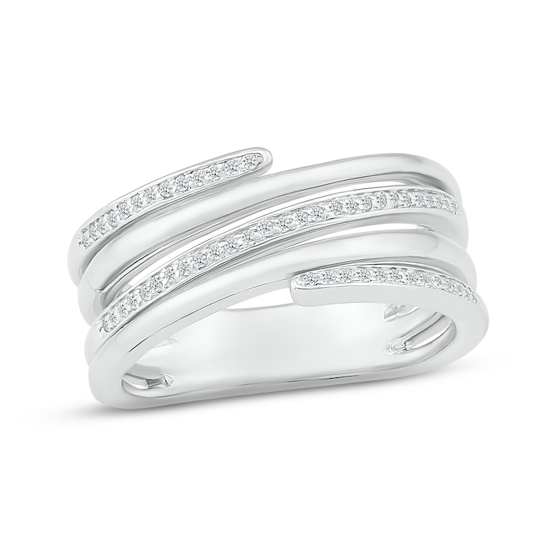 Diamond Ring 1/8 ct tw Round-cut Sterling Silver