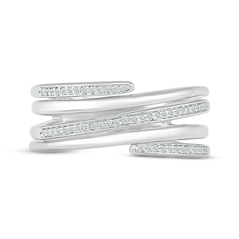 Diamond Ring 1/8 ct tw Round-cut Sterling Silver