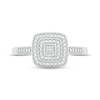 Thumbnail Image 2 of Diamond Milgrain Cushion Ring Sterling Silver