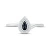 Thumbnail Image 1 of Black & White Diamond Ring 1/6 ct tw Pear & Round-cut Sterling