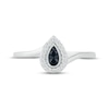 Thumbnail Image 2 of Black & White Diamond Ring 1/6 ct tw Pear & Round-cut Sterling