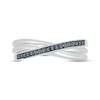 Thumbnail Image 2 of Black Diamond Crisscross Ring 1/10 ct tw Round-cut Sterling Silver
