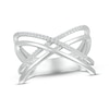 Thumbnail Image 0 of Diamond Crisscross Ring 1/8 ct tw Round-cut Sterling Silver