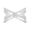 Thumbnail Image 2 of Diamond Crisscross Ring 1/8 ct tw Round-cut Sterling Silver
