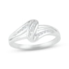 Thumbnail Image 0 of Diamond Ribbon Ring 1/6 ct tw Round-cut Sterling Silver