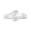 Thumbnail Image 1 of Diamond Ribbon Ring 1/6 ct tw Round-cut Sterling Silver
