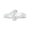 Thumbnail Image 2 of Diamond Ribbon Ring 1/6 ct tw Round-cut Sterling Silver