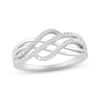 Thumbnail Image 0 of Diamond Three Wave Ring 1/8 ct tw Round-cut Sterling Silver