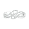 Thumbnail Image 1 of Diamond Three Wave Ring 1/8 ct tw Round-cut Sterling Silver