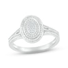 Thumbnail Image 1 of Diamond Milgrain Oval Ring 1/15 ct tw Round-cut Sterling Silver