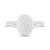 Thumbnail Image 1 of Diamond Milgrain Oval Ring 1/15 ct tw Round-cut Sterling Silver