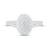 Thumbnail Image 2 of Diamond Milgrain Oval Ring 1/15 ct tw Round-cut Sterling Silver