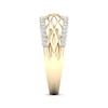 Thumbnail Image 3 of Diamond Edge Scale Ring 1/4 ct tw Round-cut 10K Yellow Gold