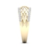 Thumbnail Image 2 of Diamond Edge Scale Ring 1/4 ct tw Round-cut 10K Yellow Gold