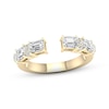 Thumbnail Image 0 of Diamond Deconstructed Ring 1 ct tw Emerald & Round-cut 14K Yellow Gold