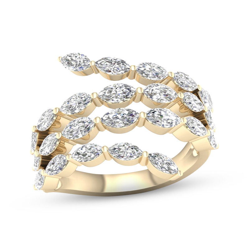 Diamond Ring 2 ct tw Marquise-cut 14K Yellow Gold