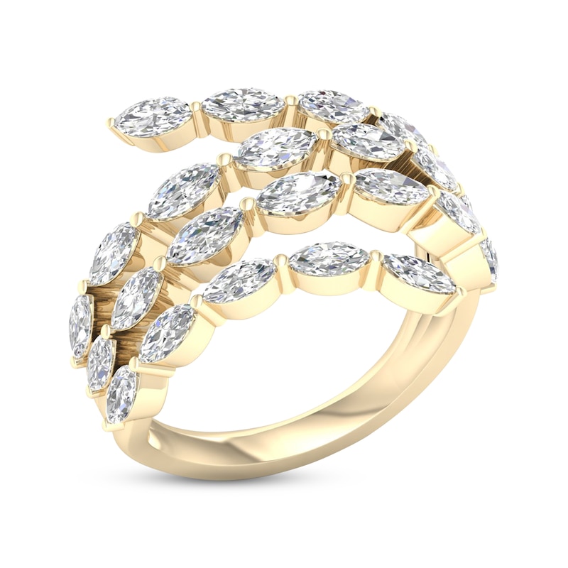 Diamond Ring 2 ct tw Marquise-cut 14K Yellow Gold