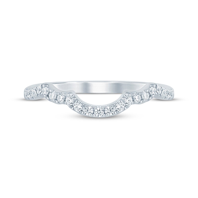 Main Image 3 of Now + Forever Diamond Contoured Wedding Band 1/5 ct tw 14K White Gold