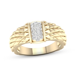 Diamond Scale Ring 1/5 ct tw Round-cut 10K Yellow Gold