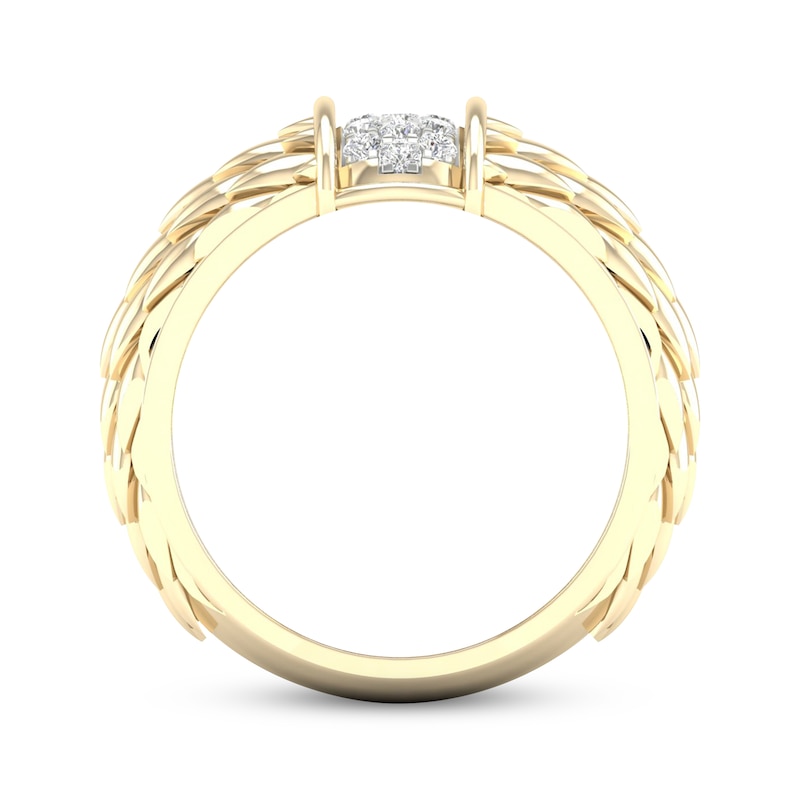 Diamond Scale Ring 1/5 ct tw Round-cut 10K Yellow Gold